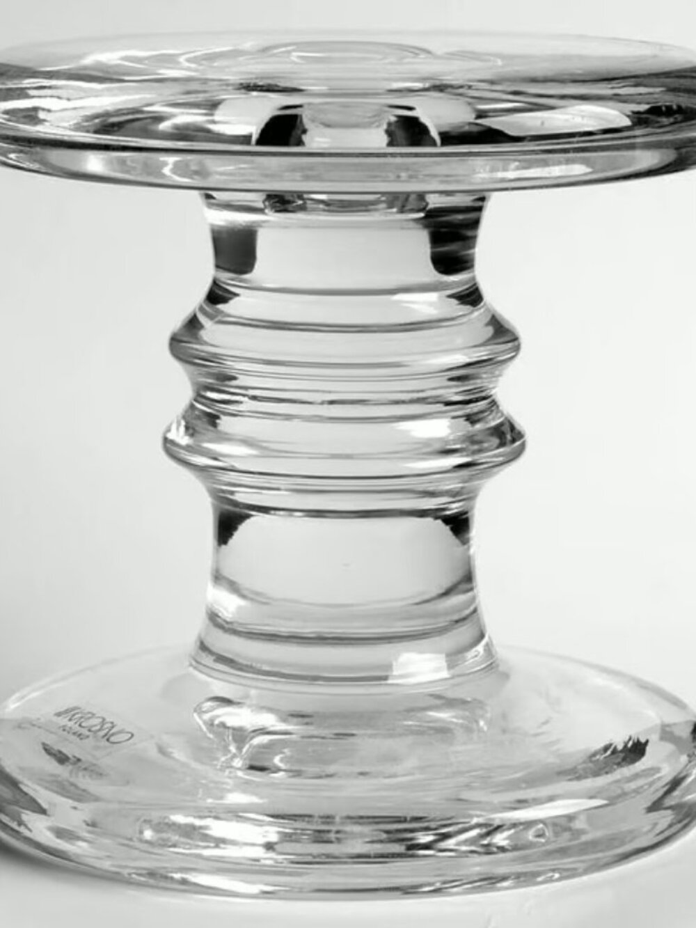 Vintage Pottery Barn Claro Glass Candle Holders – Set of 2 – 3.25" & 4.5" - Picture 3 of 7